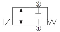 Hydraulic Symbol for 2-Way, 2 Position, Direct Acting, Spool Type Valve (WK08W-01)