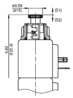 Option A Detented for 4-Way, 3 Position, Direct Acting, Spool Type Valve (WK10E-01-9)