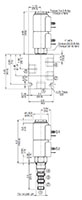 Dimensional Image for 4-Way, 3 Position, Direct Acting, Spool Type Valve (WK10G-01)