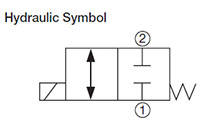 Hydraulic Symbol for 2-Way, 2 Position, Direct Acting, Spool Type Valve (WK10W-01)
