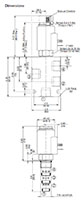 Dimensional Image for 4-Way, 2 Position, Direct Acting, Spool Type Valve (WK10X-01)