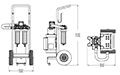 OFCD-BC-1-09-MXXX-MXXX-B-10 ESA Rental Compact Dual Stage Basic Cart Mobile Offline Filtration System - 2