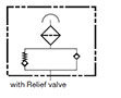 Hydraulic Symbol for Breathers, BF 10 (with Relief Valve)