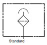 Hydraulic Symbol for Breathers, BF 10 (Standard)