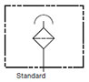 Hydraulic Symbol for Breathers, BF 4 (Standard)