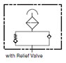 Hydraulic Symbol for Breathers, BF 5 (with Relief Valve)