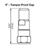 Adjustment Options ‘F’ - Tamper Proof Cap for DB Pressure Relief Valve, Direct Acting, Poppet Type (DB08P-01)