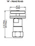 Adjustment Options ‘H’ - Hand Knob for DB Pressure Relief Valve, Direct Acting, Poppet Type (DB08P-01)