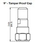 Adjustment Options ‘F’ - Tamper Proof Cap for DB Pressure Relief Valve, Direct Acting, Poppet Type (DB10P-01)