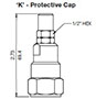 Adjustment Options ‘K' - Protective Cap for DB Pressure Relief Valve, Direct Acting, Poppet Type (DB10P-01)