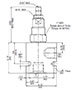 Dimensional Image for DB Pressure Relief Valve, Direct Acting, Poppet Type (DB10P-01)