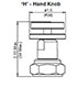 Adjustment Options ‘H’ - Hand Knob for DB Pressure Relief Valve, Direct Acting, Poppet Type (DB12P-01)