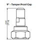 Adjustment Options ‘F’ - Tamper Proof Cap for DB Pressure Relief Valve, Direct Acting, Poppet Type (DB16P-01)