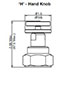 Adjustment Options ‘H’ - Hand Knob for DB Pressure Relief Valve, Direct Acting, Poppet Type (DB16P-01)