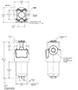 Dimensional Image for In-Line Industrial Filter - DF Series (6090 PSI) DF 30