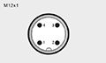 Pin Connections - M12x1 for ETS 4XXX Temperature Transducer