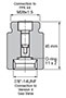 Dimensional Image for Type FPK for use with Gas Valve Version 1 (M28 x 1.5) for SBO and SK