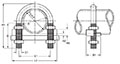 Dimensional Image for Clamps, U-Bolt Type