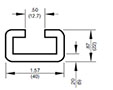 Dimensional Image for Clamps, DIN 3015 - Heavy Duty - HRGS C-Rail (All Sizes)