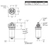 Dimensional Image for In-Line Industrial Filter - LPF Series (725 PSI)