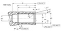 Dimensional Image for RB SAE Cavity Valves, Hose Break/Check