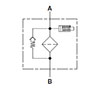 Hydraulic Symbol for In-Tank / In-Line Return Filter - RF Series (360 PSI)