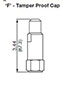 Adjustment Options ‘F’ - Tamper Proof Cap for RS Cartridge Valves-Check Valves and Load, Counterbalance Valve