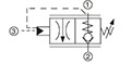 Hydraulic Symbol for RS Cartridge Valves-Check Valves and Load, Counterbalance Valve