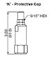 Adjustment Options ‘K’ - Protective Cap for RS Cartridge Valves-Check Valves and Load, Counterbalance Valve