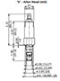 Adjustment Options 'V' - Allen Head for RS Cartridge Valves-Check Valves and Load, Counterbalance Valve