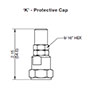 Adjustment Options for SD Flow Control Valves, Needle, Poppet Type SD08-01-('K'-ProtectiveCap)