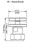 Adjustment Options for SD Flow Control Valves, Needle, Poppet Type SD10-01-('H'-Hand Knob)