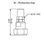 Adjustment Options for SD Flow Control Valves, Needle, Poppet Type SD10-01-('K'-ProtectiveCap)