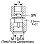 Dimensional Image for 1620 Series Test Points/Hoses (6003769)