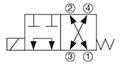 Hydraulic Symbol for 4-Way, 2 Position, Direct Acting, Spool Type Valve (WK08K-01)