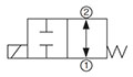 Hydraulic Symbol for 2-Way, 2 Position, Direct Acting, Spool Type Valve (WK08V-01)