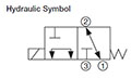 Hydraulic Symbol for 3-Way, 2 Position, Direct Acting, Spool Type Valve (WK10L-01)