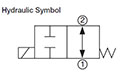 Hydraulic Symbol for 2-Way, 2 Position, Direct Acting, Spool Type Valve (WK10V-01)