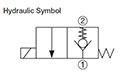 Hydraulic Symbol for Poppet Type Solenoid Valves, Normally Closed, Pilot Operated (WS08Z-01)