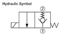 Hydraulic Symbol for Poppet Type Solenoid Valves, Normally Closed, Pilot Operated (WS10Z-01)
