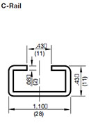 Dimensional Image for for Clamps, DIN 3015 - Light Duty - HREL C-Rail