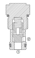 RV Cartridge Valves-Check Valves and Load, Ball Type (RV12A-01)