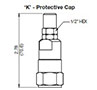 Adjustment Options ‘K' - Protective Cap for DB Pressure Relief Valve, Direct Acting, Poppet Type (DB08P-01)
