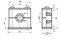 Dimensional Image for HREL (All Sizes) Clamps, DIN 3015 - Light Duty