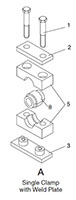 HREL Arrangement A for Clamps, DIN 3015 - Light Duty