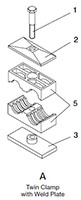 HRZ Arrangement A for Clamps, DIN 3015 - TWIN