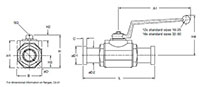 Dimensional Image for KHB/KHM Series with Split Flange