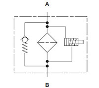 Hydraulic Symbol for In-Line Industrial Filter - LF Series (1500 PSI)