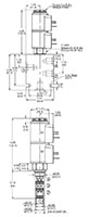 Dimensional Image for 4-Way, 3 Position, Direct Acting, Spool Type Valve (WK08E-01)
