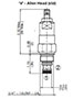 Adjustment Options ‘V’ - Allen Head (std) for DB Pressure Relief Valve, Direct Acting, Poppet Type (DB08P-01)